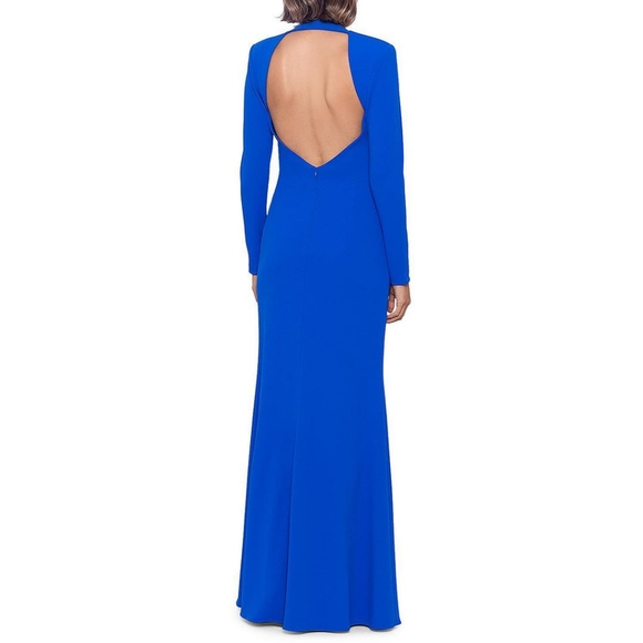 AQUA Womens Open Back Formal Evening Dress - Picture 2 of 2